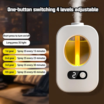Diffusore automatico di aromi, macchina per aromaterapia, profumatore per ambienti, deodorante per ambienti, dispenser di oli essenziali per bagno e WC, umidificatore