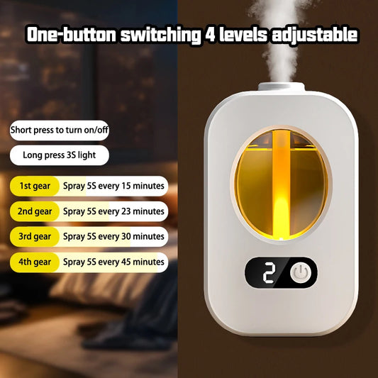 Diffusore automatico di aromi, macchina per aromaterapia, profumatore per ambienti, deodorante per ambienti, dispenser di oli essenziali per bagno e WC, umidificatore