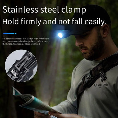 Nuova torcia ultra potente con 3 LED Core, mini torcia tattica ricaricabile ad alta potenza, torcia a LED con clip in metallo per penna e lampada portatile