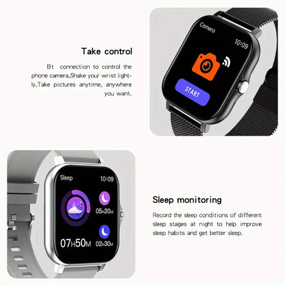 LAXASFIT 2025 Nuovo Smartwatch per Uomo Donna Regalo Schermo Touch Completo Orologio Sportivo Fitness Bluetooth Chiamata Smartwatch Digitale