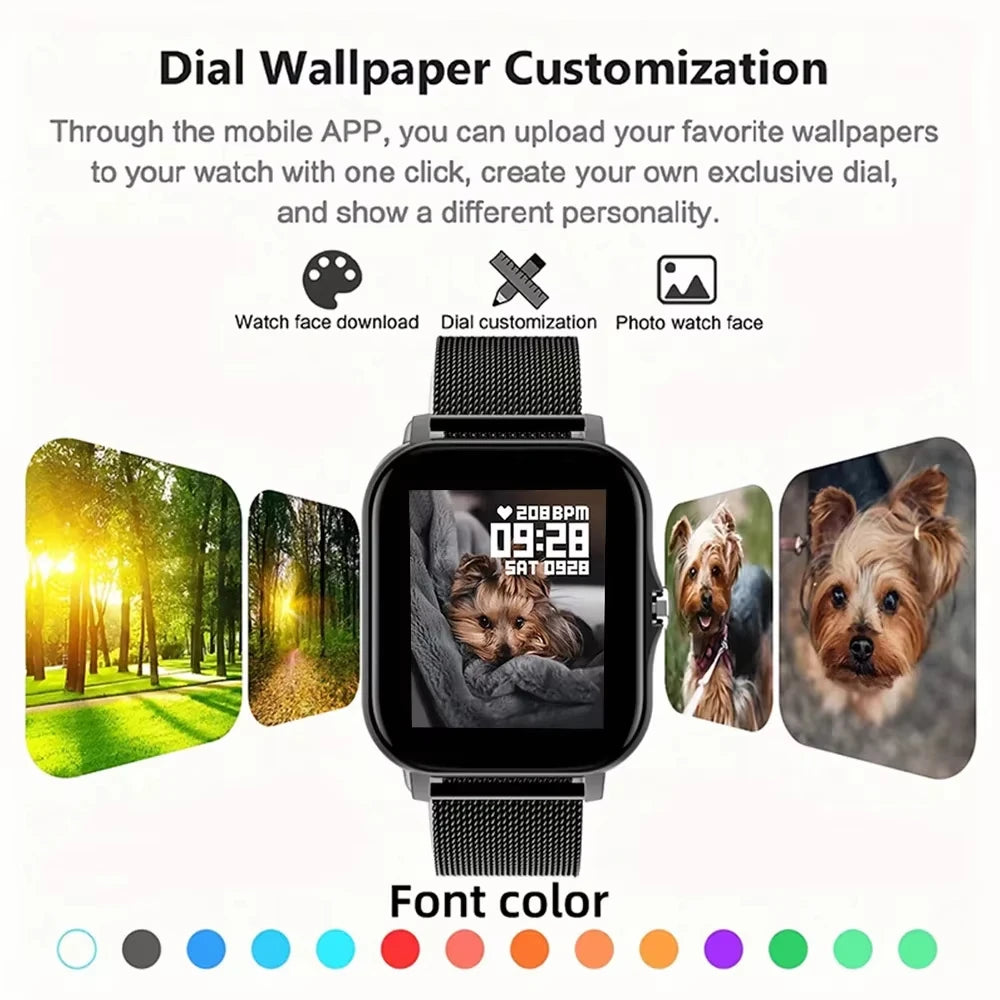 LAXASFIT 2025 Nuovo Smartwatch per Uomo Donna Regalo Schermo Touch Completo Orologio Sportivo Fitness Bluetooth Chiamata Smartwatch Digitale