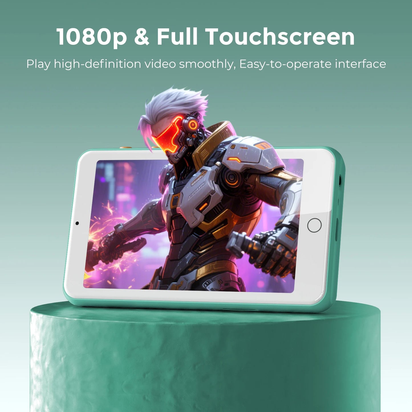 Lettore MP4/MP3 portatile con altoparlanti Bluetooth e Wi-Fi, lettore musicale con video, radio FM, eBook, registratore, capacità fino a 512 GB