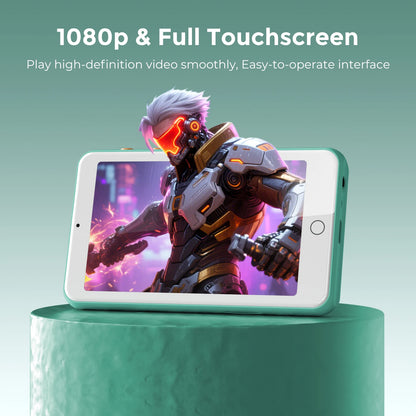Lettore MP4/MP3 portatile con altoparlanti Bluetooth e Wi-Fi, lettore musicale con video, radio FM, eBook, registratore, capacità fino a 512 GB