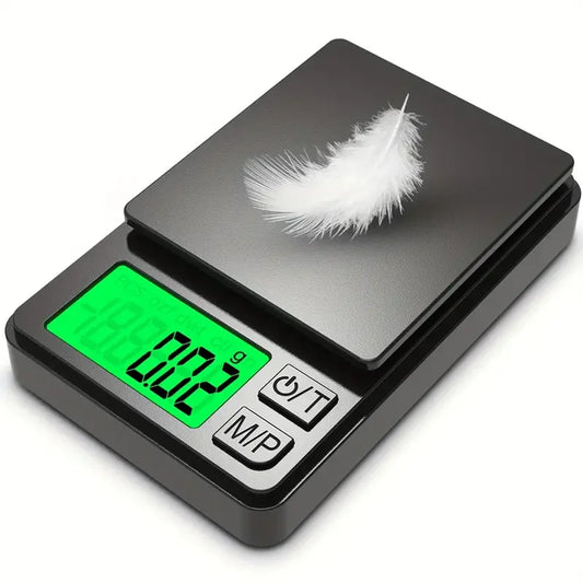 Bilancia tascabile di precisione 1000 g x 0,1 g - Bilancia digitale per grammi, alimenti, gioielli, once/grani con display LCD retroilluminato - Mini bilancia da viaggio