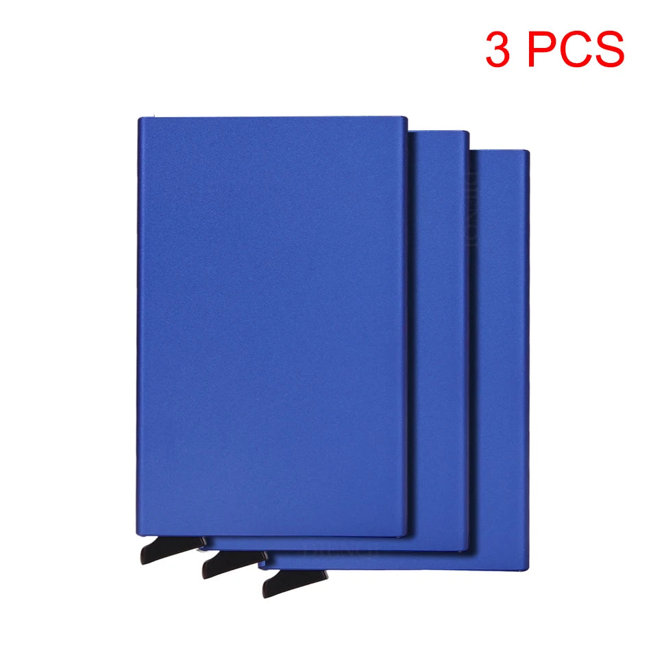 Portafoglio RFID Smart Porta Carte Metallo Sottile Uomo Donna Portafogli Pop Up Minimalista Piccolo Portafoglio Nero Valigetta per Uomo