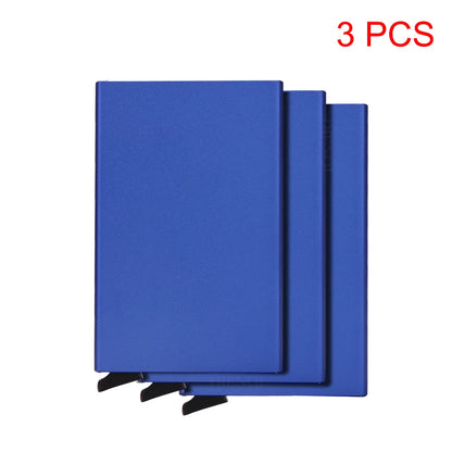 Portafoglio RFID Smart Porta Carte Metallo Sottile Uomo Donna Portafogli Pop Up Minimalista Piccolo Portafoglio Nero Valigetta per Uomo