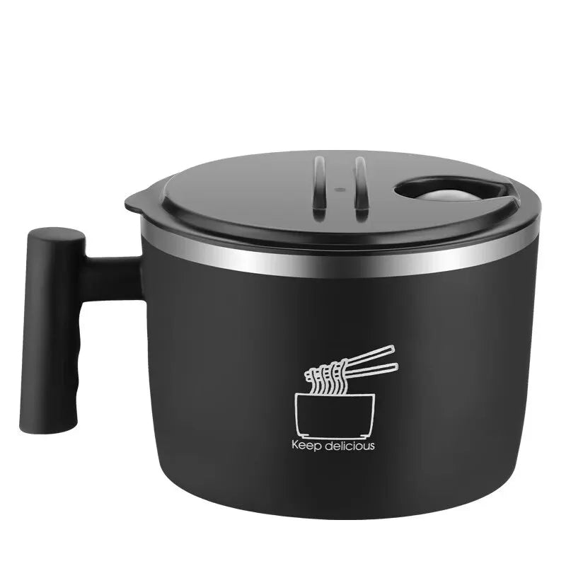 Ciotola in acciaio inossidabile con coperchio per noodles istantanei, ciotola di scarico sigillata e portatile per utensili da cucina Instant Noodle Partner