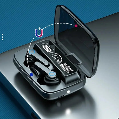 Auricolare Bluetooth originale M19, wireless, in-ear, intelligente, con display touch a LED, ricarica da magazzino, tesoro, auricolare