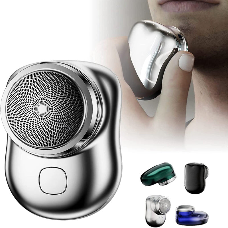 Mini rasoio elettrico portatile senza fili ricaricabile USB per il viso, rasatura di piccole dimensioni, per uomo, bagnato e asciutto, indolore