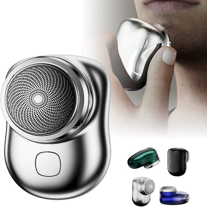 Mini rasoio elettrico portatile senza fili ricaricabile USB per il viso, rasatura di piccole dimensioni, per uomo, bagnato e asciutto, indolore