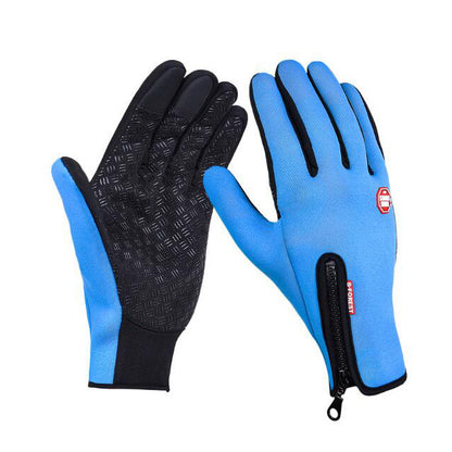 Guanti invernali touch screen da moto, impermeabili, scorrevoli, con pile
