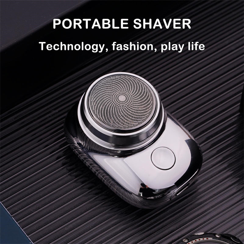 Mini rasoio elettrico portatile senza fili ricaricabile USB per il viso, rasatura di piccole dimensioni, per uomo, bagnato e asciutto, indolore