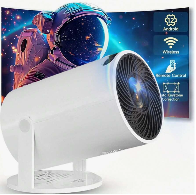 Proiettore portatile intelligente 1080P con WiFi e wireless, adatto per l'home theater